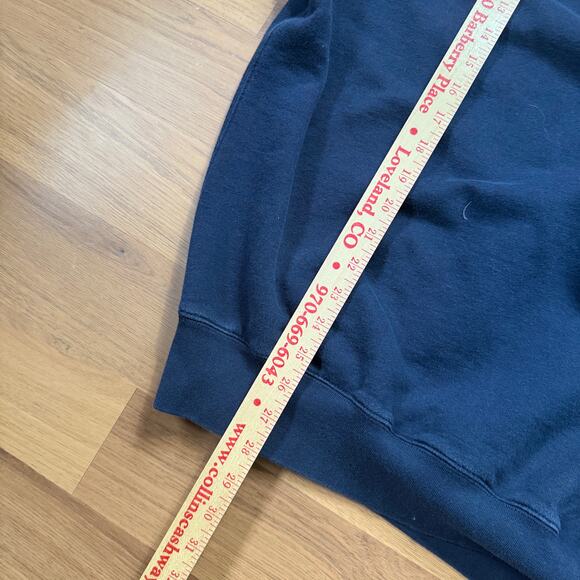 Vintage 90's Polo Ralph Lauren Navy Blue Crewneck Pullover Sweatshirt Sz Large - Picture 4 of 7